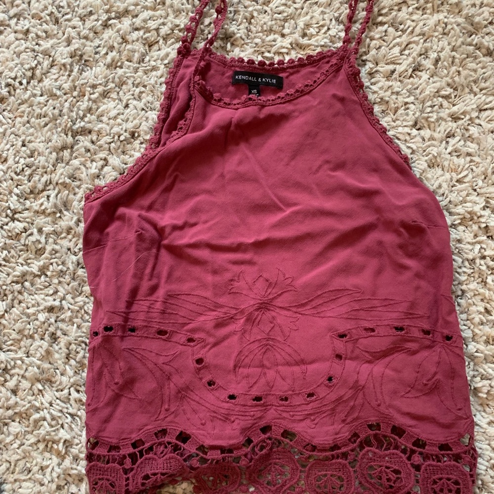 Red Kendall and Kylie crop top